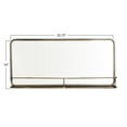thumbnail image 2 of Creative Co-Op Wide Metal Framed Wall Mirror with Shelf, Brass, 2 of 6