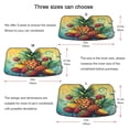 thumbnail image 5 of Universal Fit Accordion Auto Sunshade Windshield Sunshade 53'' x 23.5'' Pineapples and Strawberries, 5 of 8