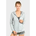 thumbnail image 3 of Sofra Women's Lightweight Cotton Blend Long Sleeve Zip Up Thin Hoodie Jacket, 3 of 4