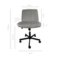 thumbnail image 3 of Silla de Oficina Acanalada Top Living Terciopelo Gris Claro, 3 of 8
