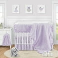 thumbnail image 2 of Purple Floral Rose Dust Ruffle Crib Skirt by Sweet Jojo Designs, 2 of 2