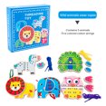thumbnail image 2 of Cuerda De Transporte De Animales De Madera, Cuentas Para Enhebrar, Tarjeta De Cordones De Madera, Cuentas De Animales Interesantes Interactivas Minnieouse FN003288-03, 2 of 6