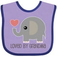 thumbnail image 3 of Inktastic Loved by Grandma Cute Grandchild Boys or Girls Baby Bib, 3 of 4