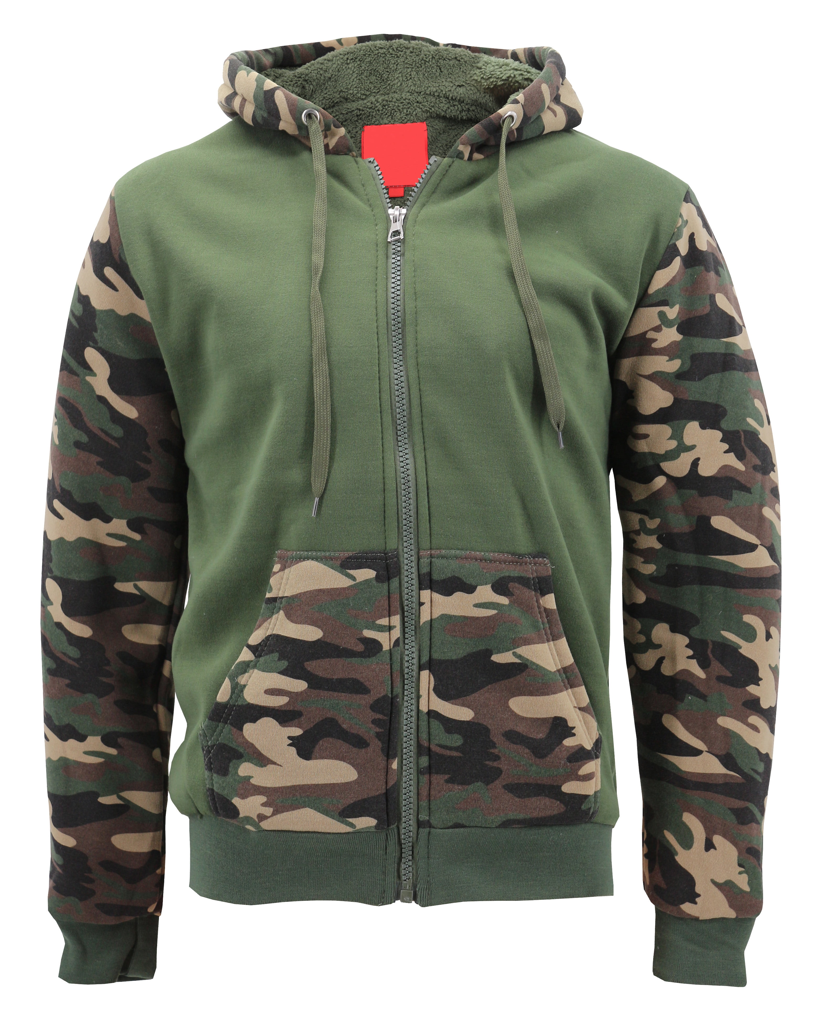 green fleece zip up jacket