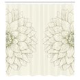 thumbnail image 2 of Ambesonne Dahlia Flower Shower Curtain, Sunflower Like Petals, 69"Wx70"L, Khaki Ivory, 2 of 4