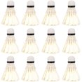 thumbnail image 1 of Badminton Shuttlecocks, 12 Piece Practice Badminton Shuttlecocks Feathers White Outdoor, 1 of 5