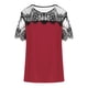 thumbnail image 4 of Tops tipo túnica de talla grande para mujer, blusa Sexy con cuello redondo, encaje, informal, suelta, verano OAVQHLG3B Store lin121212, 4 of 4