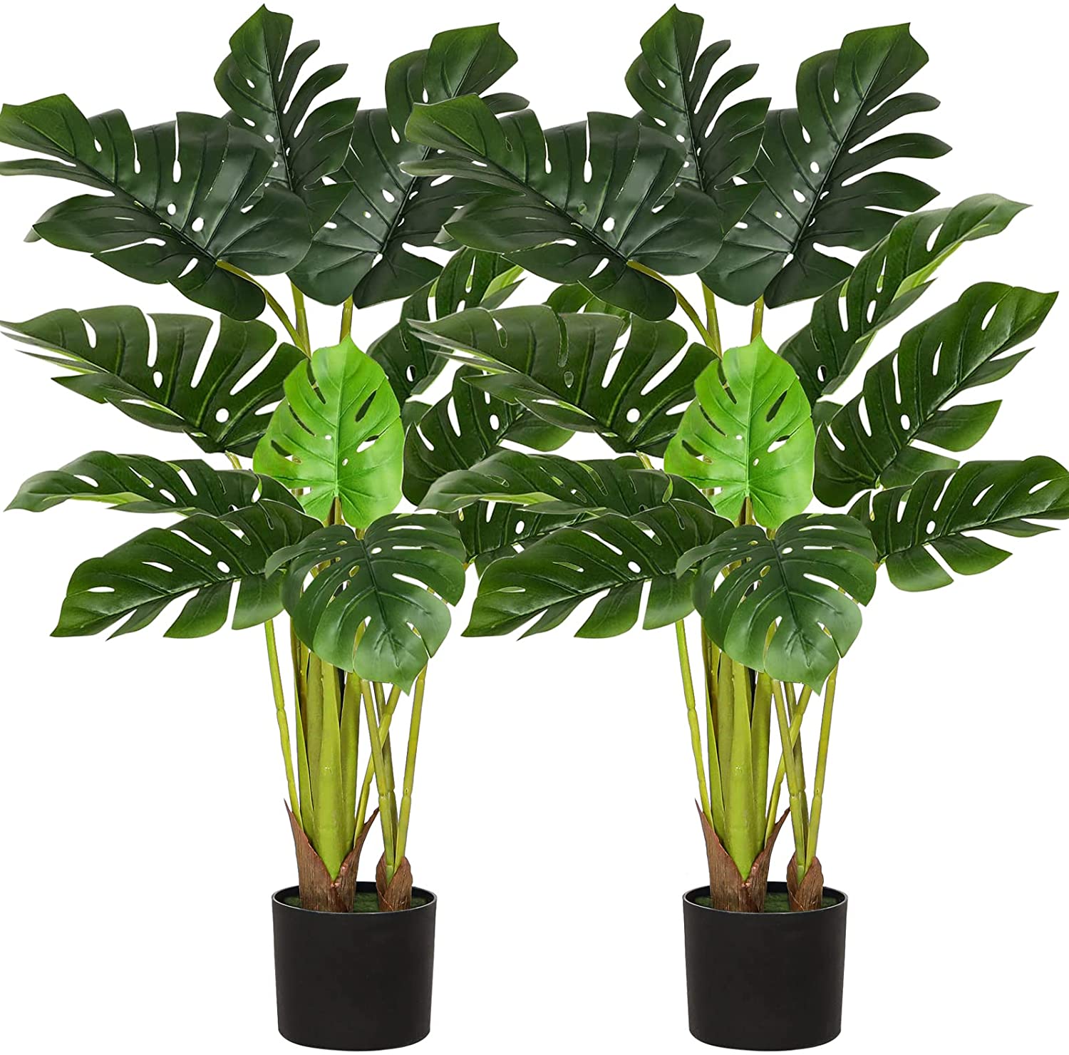Artificial Monstera Deliciosa Plant 43in Tall 11Split Leaves Fake