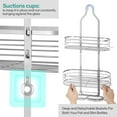 thumbnail image 2 of Over the Door Shower Caddy with Soap Holder and Hooks for Organizing Bathroom Essentials, Silver, 2 of 7