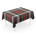 thumbnail image 1 of JSDART Gray Plaid Printing Pattern Tartan Red Vichy Celtic Geometric Abstract Black Tablecloth Table Desk Cover Home Party Decor 60x84 inch, 1 of 1