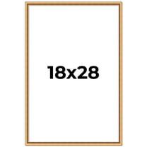 18x28 Frame Beaded Gold Solid Wood Picture Frame | 0.75 Inches Moulding Width | Liscio Oro