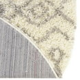 thumbnail image 6 of Unique Loom Moroccan Trellis Shag Collection Area Rug - Meknes (5' 3" x 8' Oval Ivory/Gray), 6 of 6