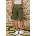 thumbnail image 5 of Merokeety Womens Summer Shorts Elastic Waist Drawstring Casual Cargo Green m, 5 of 5