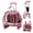Pink, variant on Clear Bubble Cat Stroller Backpack, Wheeled Pet Trolley Carrier with Ventilation for Travel