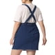 thumbnail image 4 of Plus Size Overall Dress for Women Chambray Jean Denim Suspender Dresses Blue 3X, 4 of 7