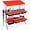 Red, variant on Chicken Nesting Boxes - 6 Compartments Metal Hen Laying Boxes With Lockable Lid,Laying Boxes for Hens & for Egg Collection & Protection - Protect Eggs