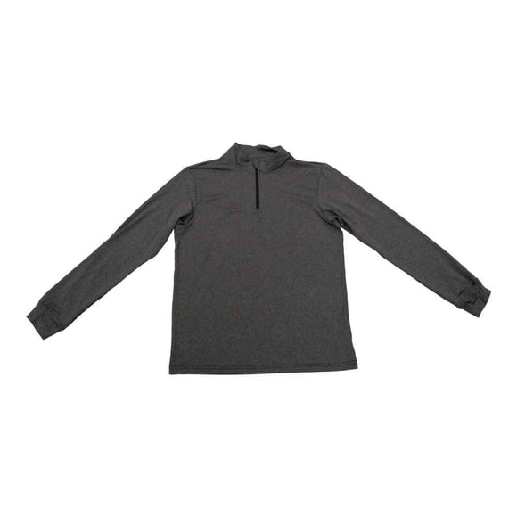 Sudadera Athletic Works para Caballero Medio Cierre Secado Rápido Gris Talla EG