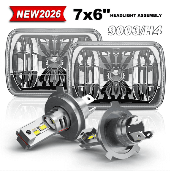 Bright 7X6" 5X7 LED Headlight Hi/Low Beam H6014 for Jeep Cherokee XJ 1984-2001