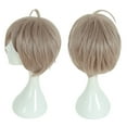 thumbnail image 5 of Unique Bargains Wigs for Women 12" Light Gold Tone Wigs with Wig Cap, 5 of 6