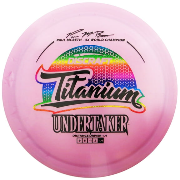 Discraft Paul McBeth Signature Titanium Undertaker Distance Driver Golf Disc Colors may vary - 173-174g