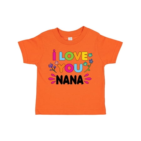 

Inktastic I Love You Nana with Flowers Gift Toddler Toddler Girl T-Shirt
