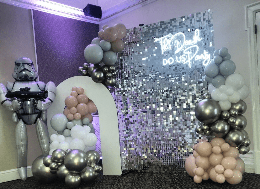 White Shimmer Wall Panels – Easy Setup Wedding/Event/Theme Party Decorations