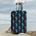 thumbnail image 3 of Lsque Blue Seahorse Printed Luggage Cover, Travel Luggage Protector,Scratch and Dirt Resistant, Fits 18-32 Inch Luggage - X-Large, 3 of 9