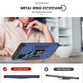 thumbnail image 6 of LeYi Moto G Stylus 5G 2021 Case with 2 x Glass Screen Protector, Enhanced Metal Ring Kickstand [Support Magnet Mount] Protective Phone Cover for Moto G Stylus 5G 2021 - Blue, 6 of 7