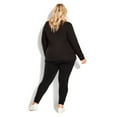 thumbnail image 2 of Avenue Women's Plus Size Hi Lo Sweat Top, 2 of 2
