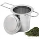 thumbnail image 2 of Colador de té con filtro de té y tapa/bandeja de goteo, colador de té de acero inoxidable para té suelto, diseño de mango plegable adecuado para la mayoría de tazas y tazones de té, 2 of 8