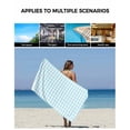thumbnail image 5 of Aqua Blue Green Towel Set of 3, Soft Microfiber Bath Towels, Hand Towel, Washcloths, Checkered Plaid Gingham Lattice Trellis Quick-Dry Absorbent Towels for Bathroom Kitchen Hotel Beach Gym Spa, 5 of 7