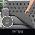 thumbnail image 3 of Original Patent Pending Reversible X-Large Oversized Sofa Protector, Many Colors, Seat Width to 78 Inch, Furniture Slipcover, 2 Inch Strap, Couch Slip Cover Throw for Dogs, Paw, Gray Black, 3 of 8