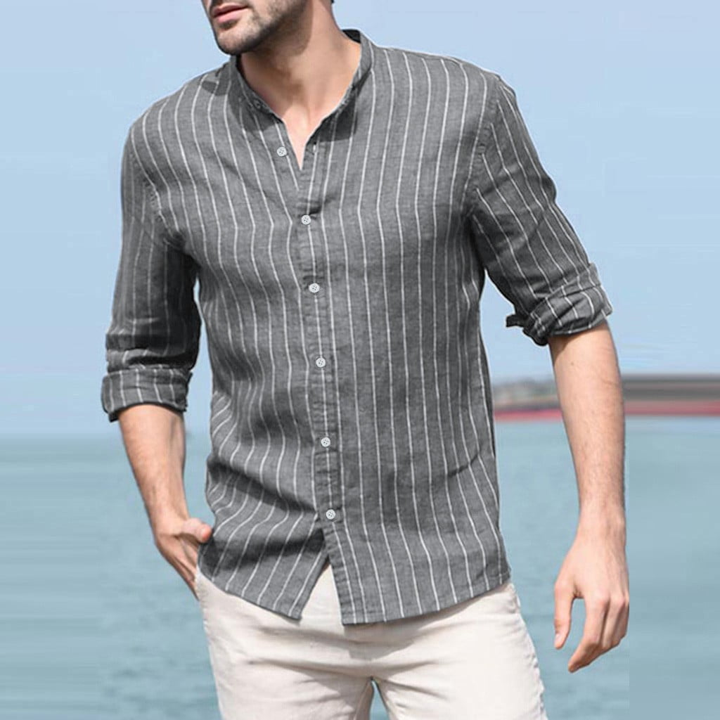baggy striped long sleeve shirt