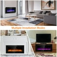 thumbnail image 6 of Costway 42'' Electric Fireplace Recessed Ultra Thin Wall Mounted Heater Multicolor Flame, 6 of 12