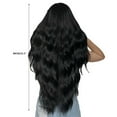 thumbnail image 3 of Wig with Bangs, Wigs for Women, Beautiful Fluf Long Curly Hair Wig Mid Length Curly Black Matte High-temperature Silk Wig Full Head Cover, 3 of 6