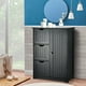 thumbnail image 5 of Costway Armario de Suelo para Baño con 3 Cajones y 1 Armario Estante Ajustable Mueble de Almacenamiento para Salón Dormitorio 60 x 30 x 81cm Negro, 5 of 10