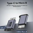 thumbnail image 2 of 2X Micro-B Male to Type C Female Adapter Type-C USB3.0 Micro-B Connector for External Hard Drive Disk HDD Cable Adapter, 2 of 7