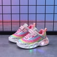 thumbnail image 2 of WXFAZCVU Toddler Girls Sneakers Kids LED Light Up Running Sports Shoes Cute Athletic Shoes Size 12, 2 of 4