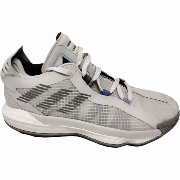 Ad-id-as Dame 6 FX2085 Men's 9 White, Black, Blue Basketball Sneakers