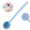 thumbnail image 2 of Cepillo de masaje corporal Cepillo para la espalda Mango largo Cepillo para el baño y la ducha con cerdas antideslizantes y ultrasuaves Cepillo corporal de silicona exfoliante anticelulítico, 2 of 5