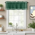 thumbnail image 2 of Pure Olive Green Kitchen Curtain Valances for Windows Farmhouse Short Curtains, Simple Solid Color Rod Pocket Valance Curtain for Bedroom Cafe Living Room 54"x18", 2 of 8