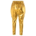 thumbnail image 2 of renvena Girls Boys Shiny Metallic Harem Pants Jazz Hip Hop Latin Ballet Street Dance Leggings, 2 of 7
