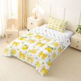 thumbnail image 2 of Manfei Yellow Plaid Bowtie Twin Comforter Sets 3-Piece for Kids Girls,Cartoon Lemon Flowers Bedding Set for Teens,Breathable Home Decor, 2 of 6