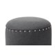 thumbnail image 3 of Otomana Baxton Studio Rosine, moderna, de tela gris oscuro, 3 of 7