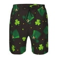 thumbnail image 4 of Disketp Men'S Swim Trunks Hawaiian Breathable Surf Beach Swimsuits Mesh Lining Beach Shorts With Pockets-St. Patrick'S Day8, 4 of 9