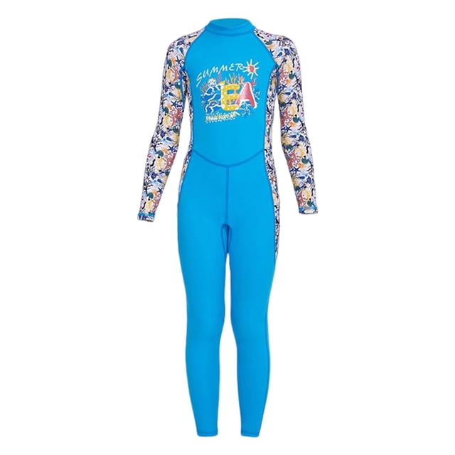 Traje de baño de una pieza para niños Sunnimix traje de neopreno Protección UV Azul M