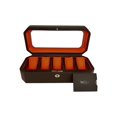 thumbnail image 3 of Wolf 458306 Windsor 5 Piece Watch Box in Brown & Orange MSRP $215, 3 of 7
