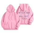 thumbnail image 5 of Women Sweatshirts Women's Hoodies Sweatshirts Stylish Letter Print Hooded Long Sleeve Casual Sports Hoodie for Everyday Comfort Pink XL, 5 of 6