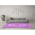 thumbnail image 3 of Ahgly Company Indoor Square Medallion Purple Traditional Area Rugs, 5' Square, 3 of 4