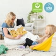 thumbnail image 5 of ECR4Kids Plastic Leaf Scoop Floor Rocker Seat, Classroom Furniture, Yellow, 6-Piece, 5 of 9